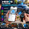 HEBOS Localizador inteligente compatible con Android e iOS | sistema de Rastreo global para carros, llaves, cartera, celular mochila y equipaje, tecnología de IA para geolocalizacion satelital.