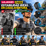 ULANZI CM028 Arnés de montaje en pecho ajustable para teléfono con cámara, disponible para celular y cámara GoPro ideal para crear contenido, grabar videos en 1er plano - Arnes de motocicleta, bicicleta, running, caminatas.