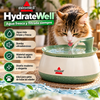 Fuente de agua para gatos BISSELL HydrateWell™️: agua fresca y filtrada con bomba inalámbrica ultrasilenciosa.
