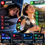 Hitienx Smart Ring 3 Ajustable – Seguimiento del sueño 24/7, monitoreo de frecuencia cardíaca y temperatura, análisis de pulso, estrés y ciclo, modo de cuidado familiar, compatible con Android/iOS, dispositivo wearable resistente al agua.