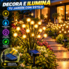 Luces LED solares para exteriores estilo luciérnaga: paquete de 4 u 8 lámparas decorativas impermeables tipo estaca para jardín, con encendido automático, 32 o 64 LED, crear una decoración original, ambientar e iluminar senderos.