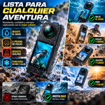 INSTA360 Cámara de acción 8K: captura de 360 grados, edición con IA, estabilización FlowState, batería de larga duración, herramienta para creadores de contenido, grabadora de vlogs, equipo de viaje portátil, dispositivo de video HD.