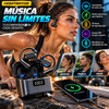HOMTRATOR Auriculares deportivos inalámbricos Bluetooth: cancelación activa de ruido, diseño ergonómico para deporte, 45 horas de reproducción, graves HiFi de gran impacto, micrófono con cancelación de ruido ambiental, función de carga para smartphones.