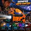 Radio meteorológico NOAA portátil: dispositivo de supervivencia alimentado por energía solar y USB (batería de 2000 mAh) con sintonización AM/FM y banda meteorológica (WB), manivela de carga manual, linterna integrada, alarma SOS y conector de 3,5 mm.