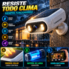 Cámara de seguridad solar inalámbrica para exteriores CINMOORE, diseño magnético sin taladros, panel solar y luz integrados, batería de 9000 mAh, grabación AOR, detección por IA gratuita (personas/vehículos/animales), visión nocturna a color y WiFi.