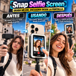 Snap Selfie Screen: accesorio de monitor con pantalla táctil magnética 4K y control táctil, conexión instantánea por cable para vlogging con smartphone/móvil; accesorio compatible con iPhone y Android.