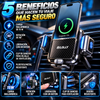 Soporte para teléfono de coche con carga inalámbrica BiLOLLY – Accesorio para automóvil, potencia de 15 W, rotación de 90°, clip de gancho para rejilla de ventilación (plástico/metal), liberación con un botón, y carga inalámbrica.