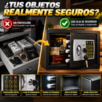 Caja de seguridad electrónica con contraseña para dormitorios universitarios, hogar u oficina; caja fuerte para almacenamiento y ahorro. Caja fuerte mecánica para dinero con cerradura de llave —No incluye pilas.