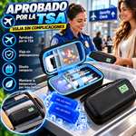 Estuche de viaje refrigerado para insulina, nevera portátil para medicamentos con indicador de temperatura, artículo esencial para viajes, estuche para diabetes con 2 paquetes de gel reutilizables, aprobado por la TSA para suministros para diabéticos.