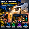 Cámara de seguridad solar inalámbrica para exteriores CINMOORE, diseño magnético sin taladros, panel solar y luz integrados, batería de 9000 mAh, grabación AOR, detección por IA gratuita (personas/vehículos/animales), visión nocturna a color y WiFi.